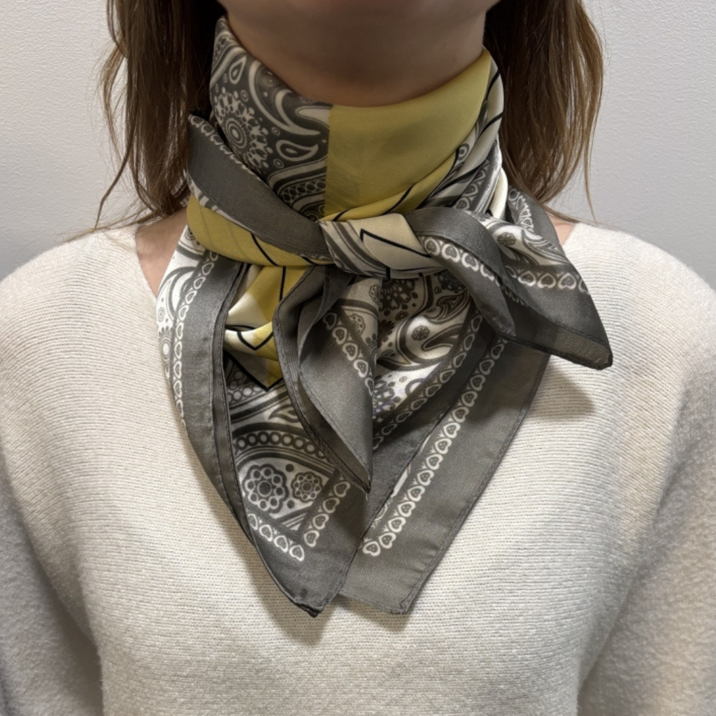 MARTA DU CHATEAU - TØRKLÆDE - ELIANE FA35128 - YELLOW/GREY