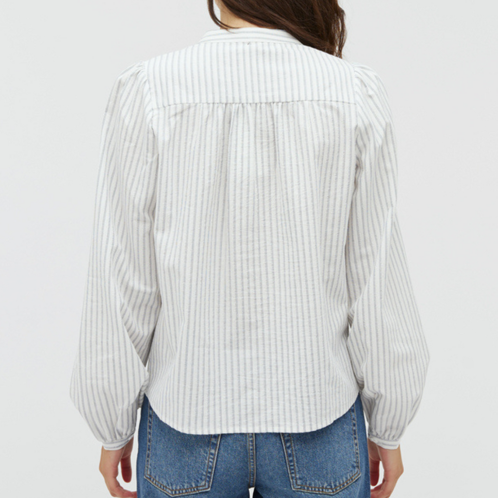 MBYM - SKJORTE - MATHILY 58619465 - LIGHT SUGAR BLUE STRIPE