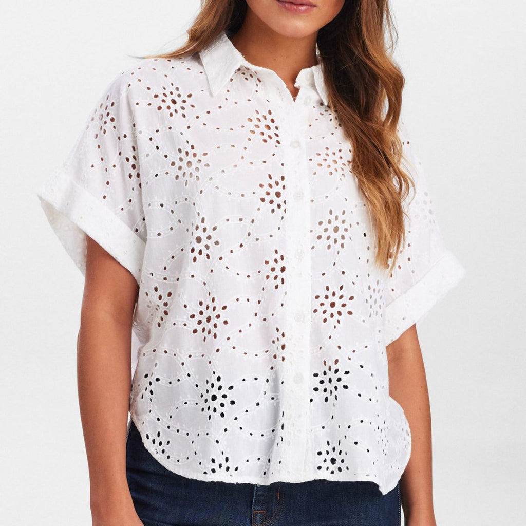 NÜMPH - SKJORTE - KARISSA 705410 - BRIGHT WHITE