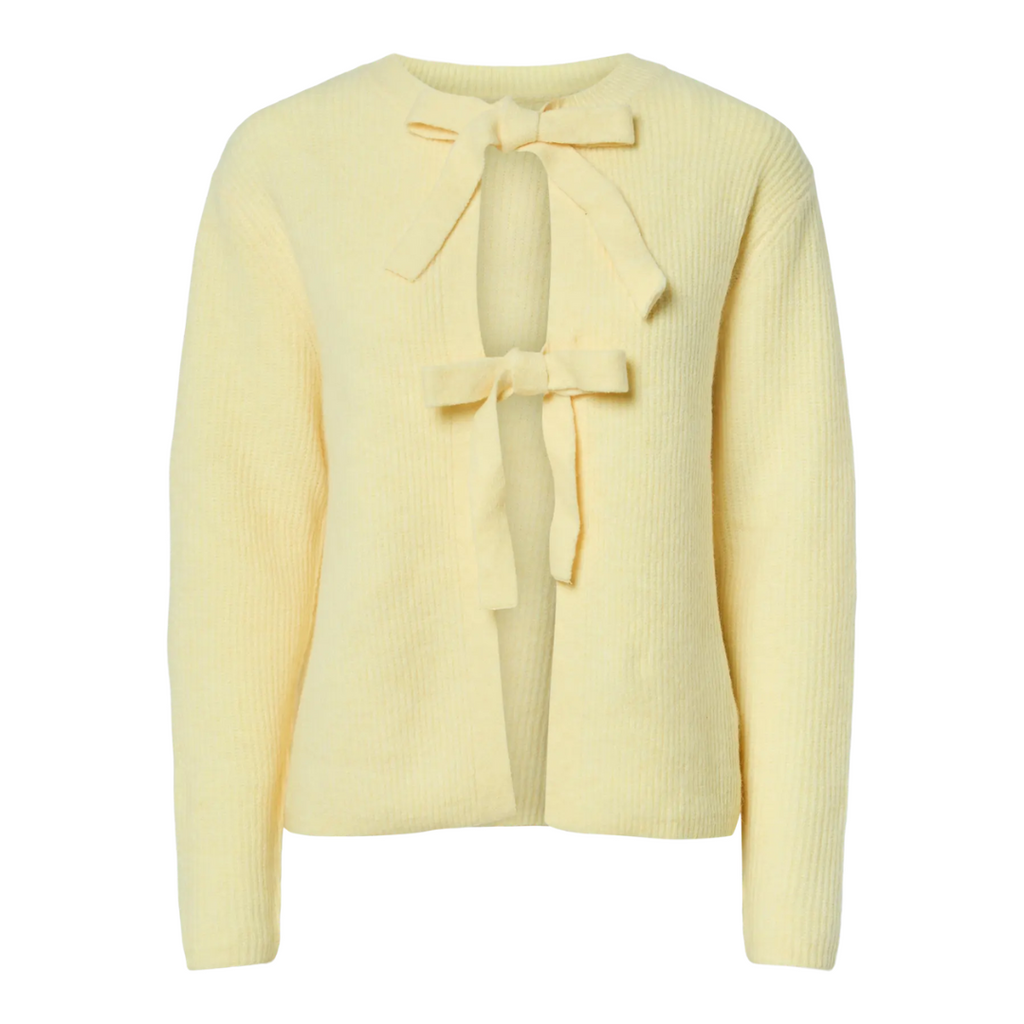 PIECES - CARDIGAN - SILLY 17150235 - PALE BANANA MELANGE