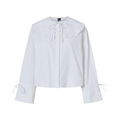 PIECES - SKJORTE - FETINA COLLAR 17161479 - BRIGHT WHITE