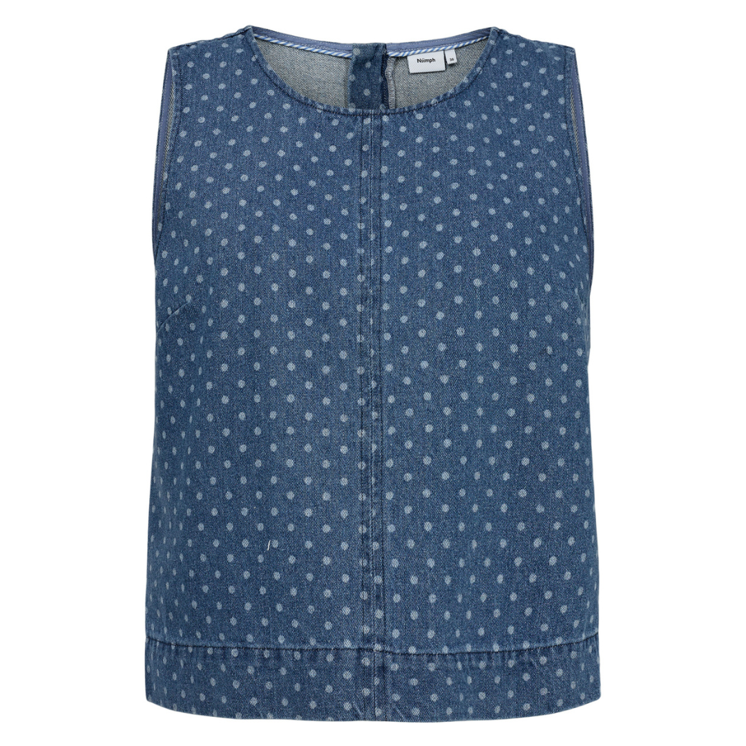 NÜMPH - TOP - HADDIE 705278 - MEDIUM BLUE DENIM