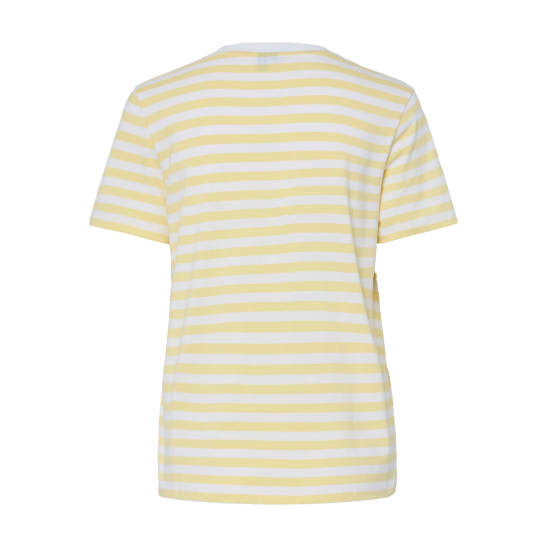 PIECES - T-SHIRT - RIA 17146339 - PALE BANANA/BRIGHT WHITE