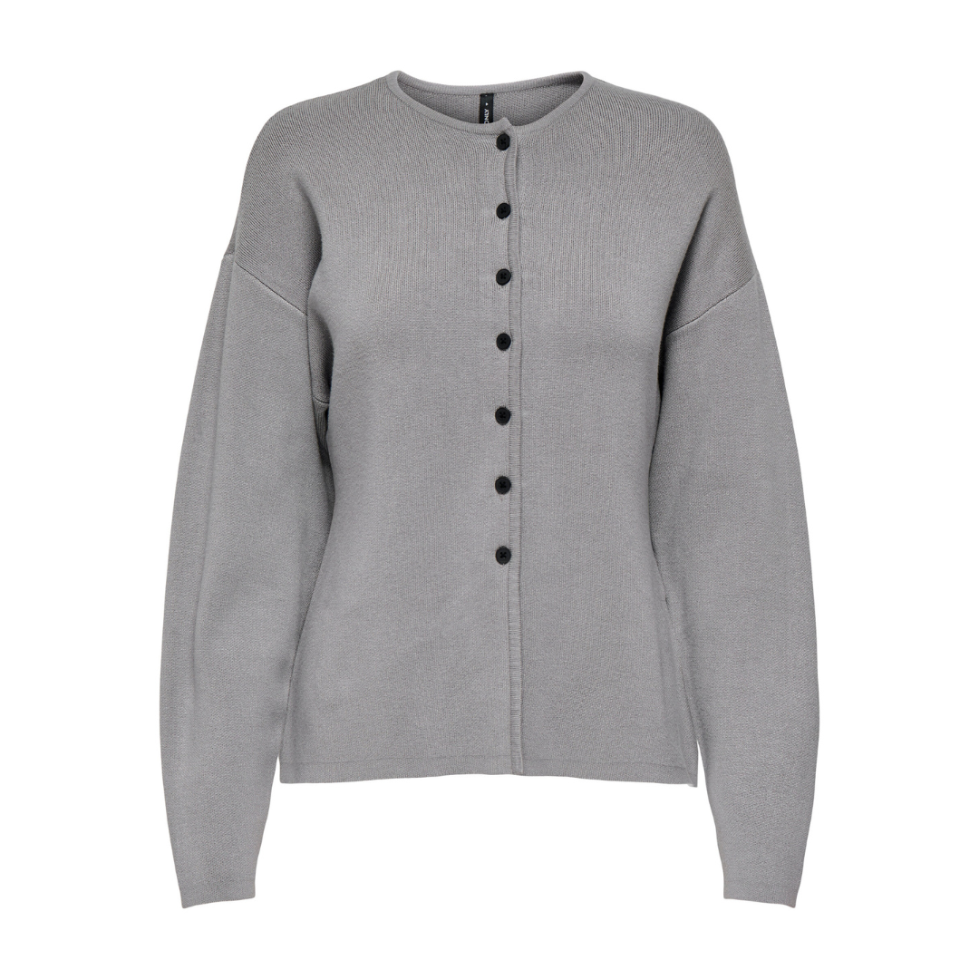 ONLY - CARDIGAN - COPRA BUTTON 15358670 - LIGHT GREY MELANGE