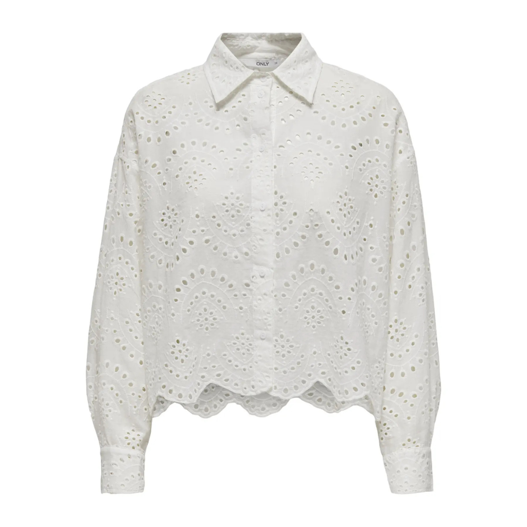 ONLY - SKJORTE - VALAIS 15269568 - CLOUD DANCER