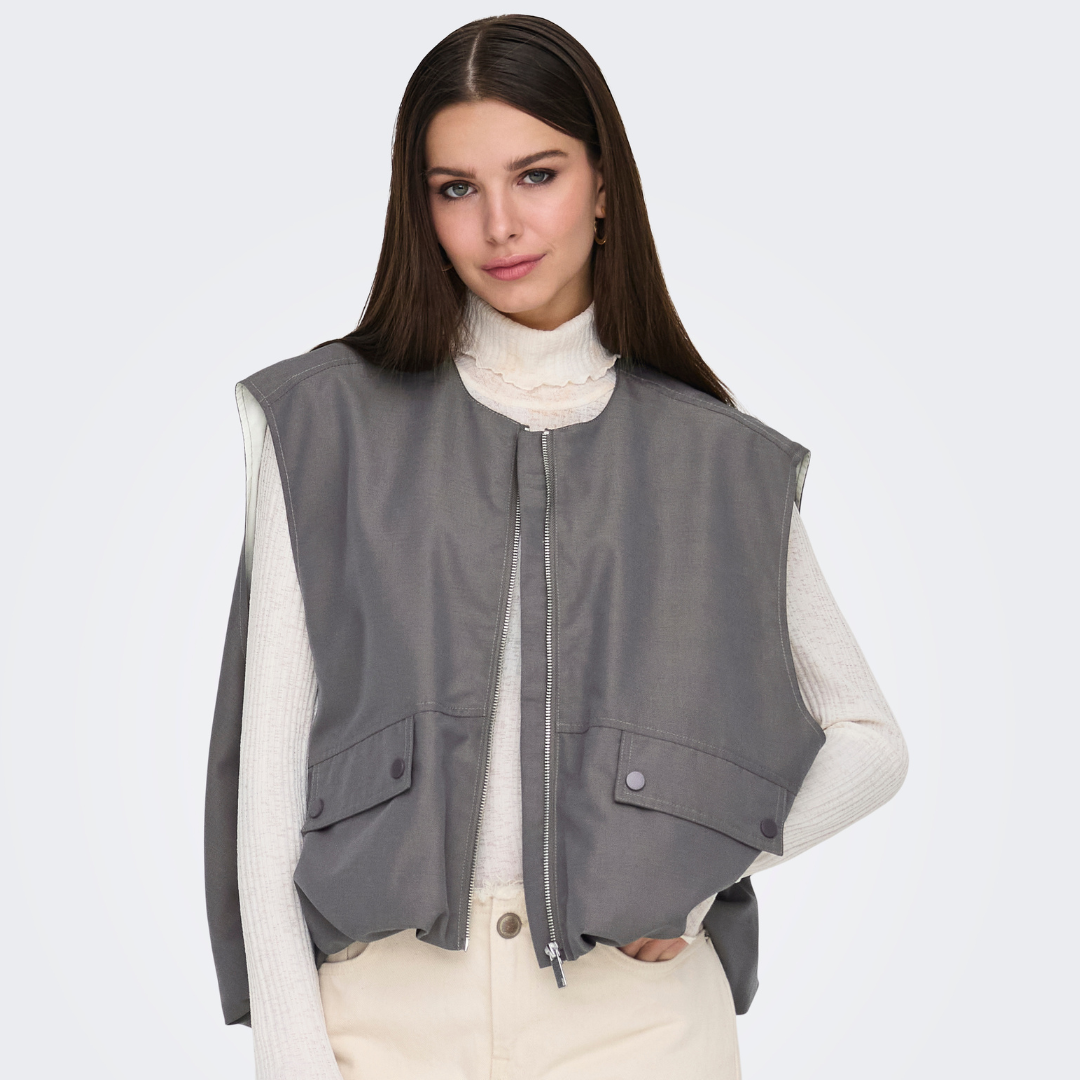 ONLY - VEST - MARY 15338137 - PLUM KITTEN/PUMICE STONE LINING