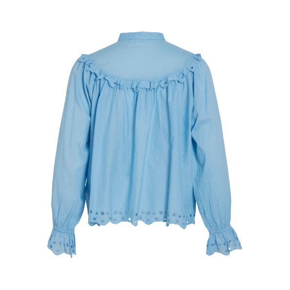 VILA - SKJORTE - ANGLASSI 14105144 - BLISSFUL BLUE