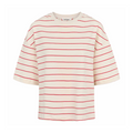 SOFT REBELS - T-SHIRT - ELORA HELLA SR225-301 - ARCTIC WOLF/RACING RED