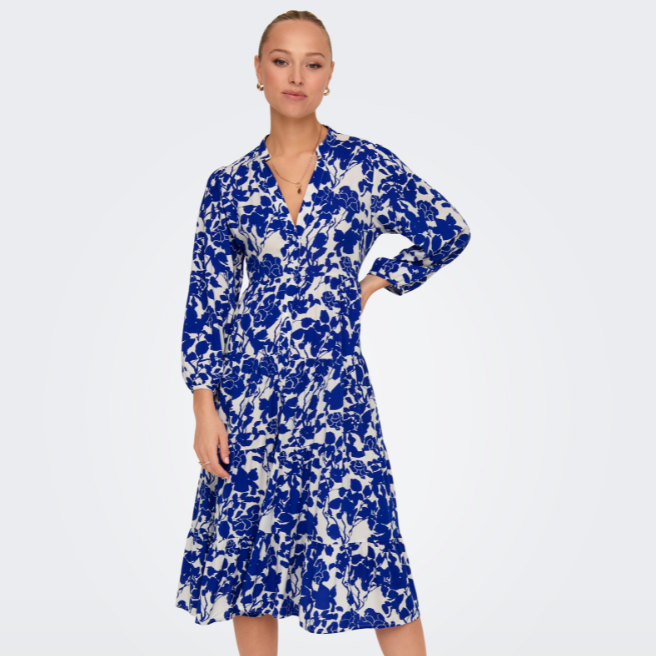 ONLY - KJOLE - MILANA 15308233 - SURF THE WEB/WHITE FLOWER