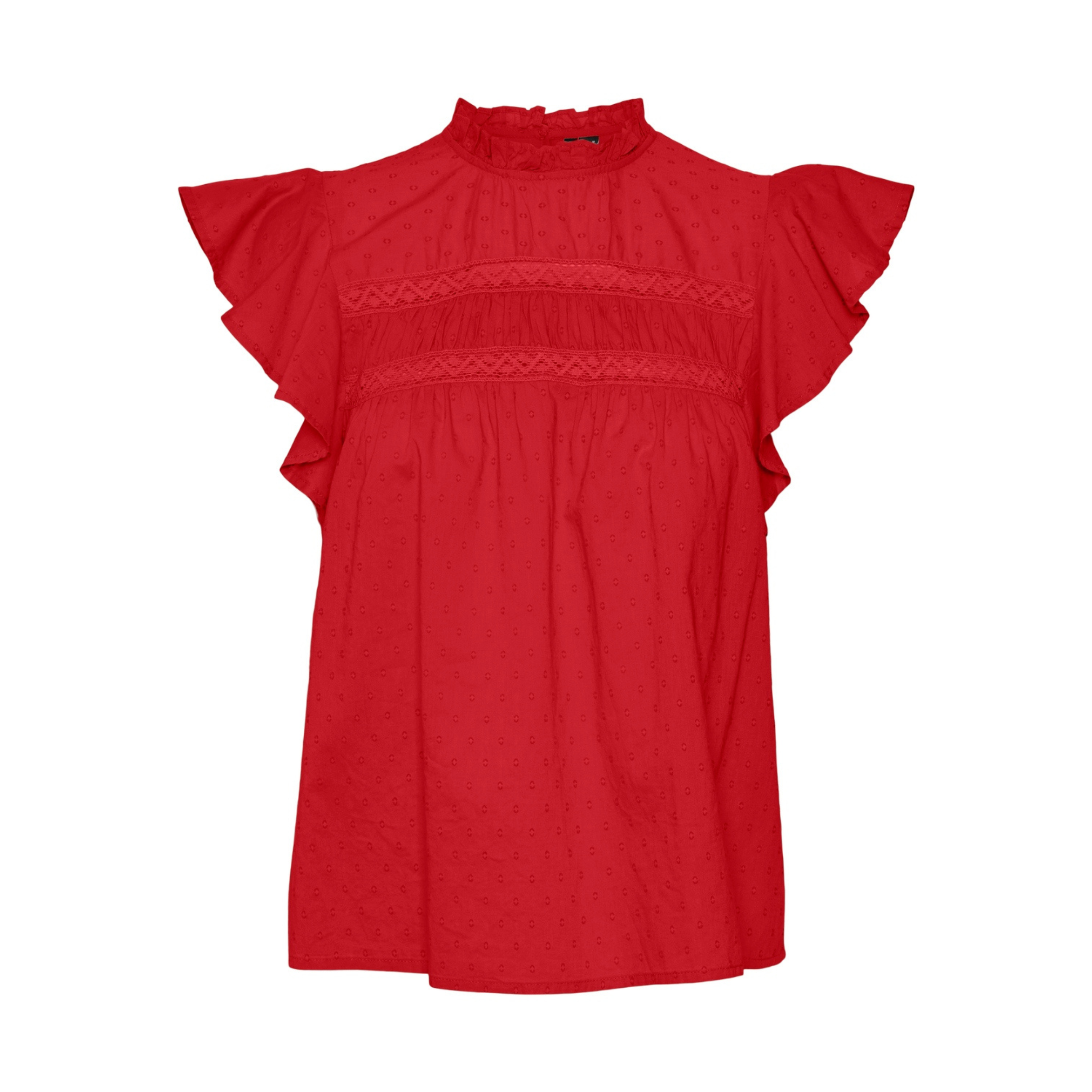 VERO MODA - TOP - TRINE 10301205 - HIGH RISK RED