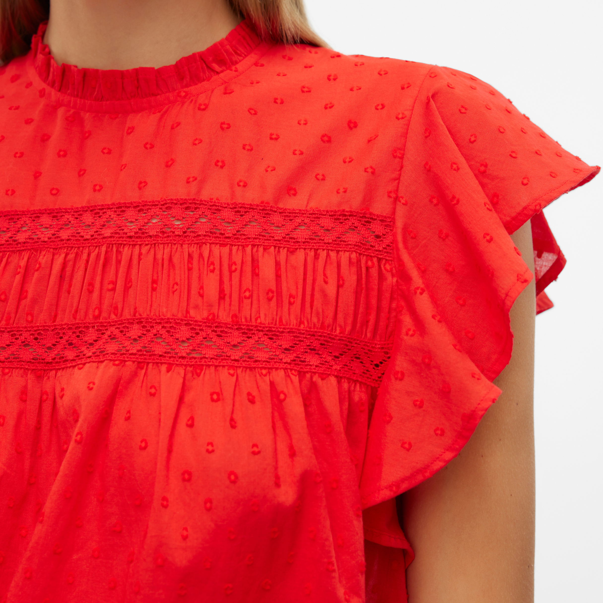 VERO MODA - TOP - TRINE 10301205 - HIGH RISK RED