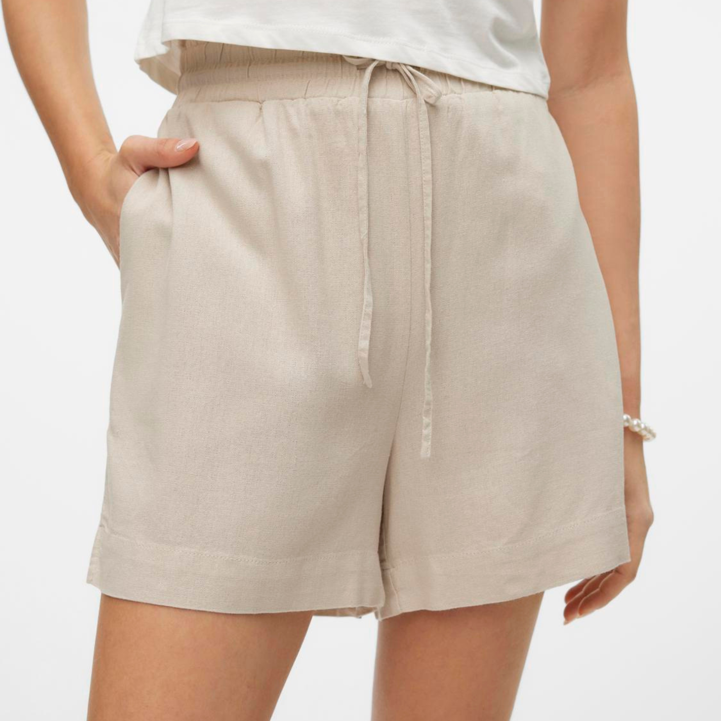 VERO MODA - SHORTS - MYMILO PAPERBAG 10303668 - SILVER LINING