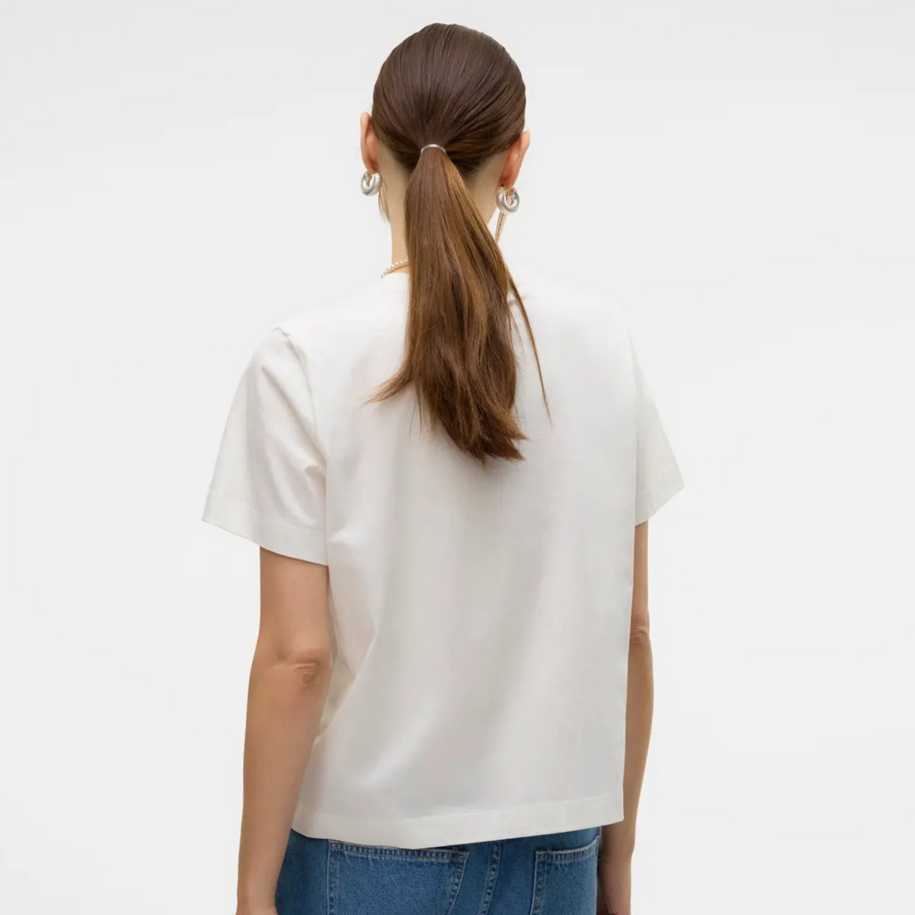 VERO MODA - T-SHIRT - SOLVEI METTE 10325318 - SNOW WHITE PRINT/HEARTS