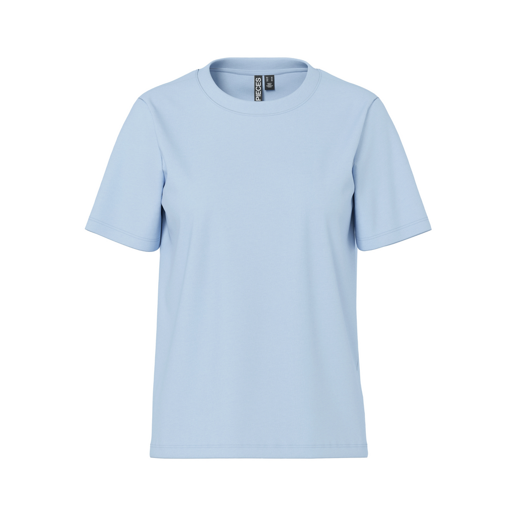 PIECES - T-SHIRT - RIA SOLID 17140802 - CASHMERE BLUE