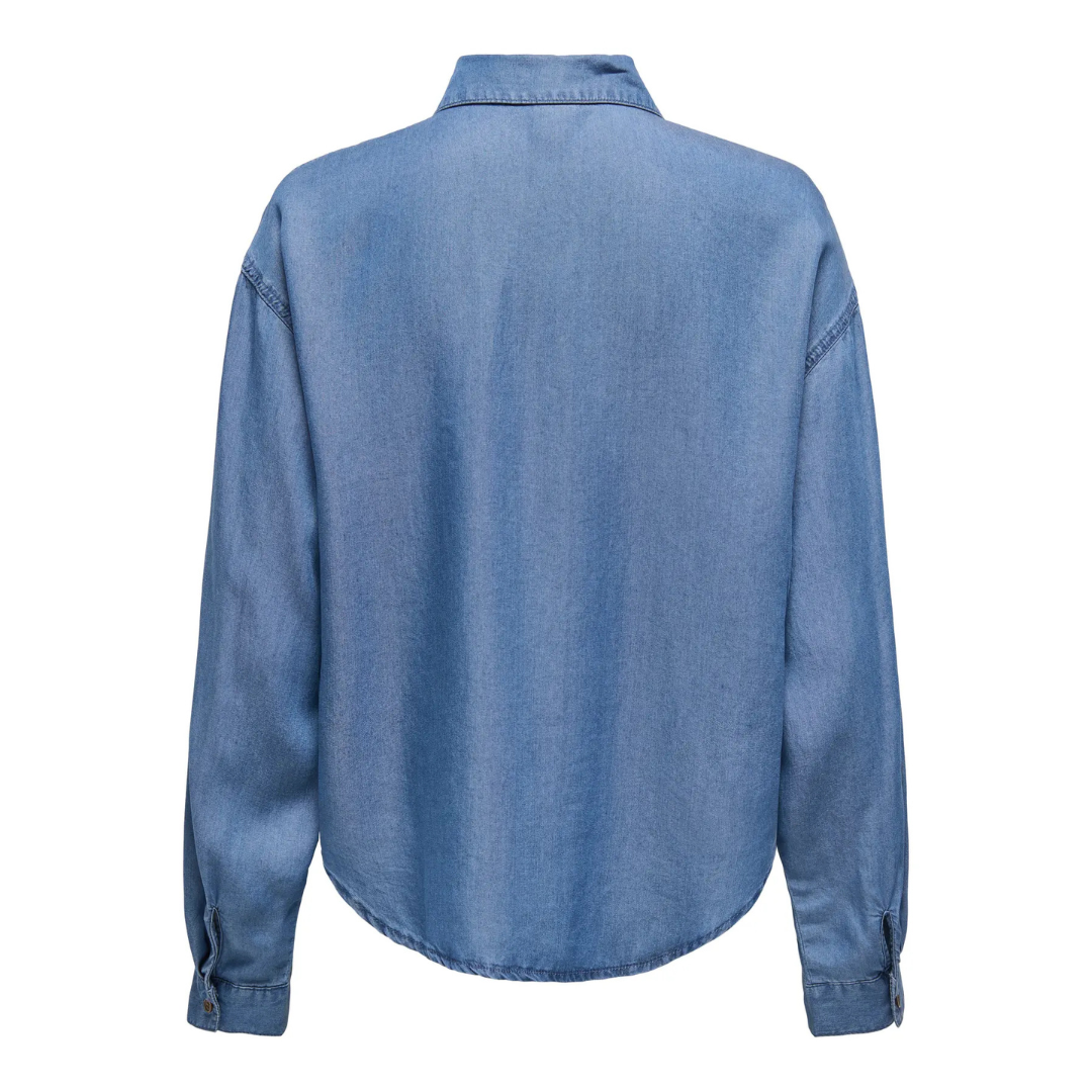 ONLY - SKJORTE - CHARIS 15337928 - MEDIUM BLUE DENIM