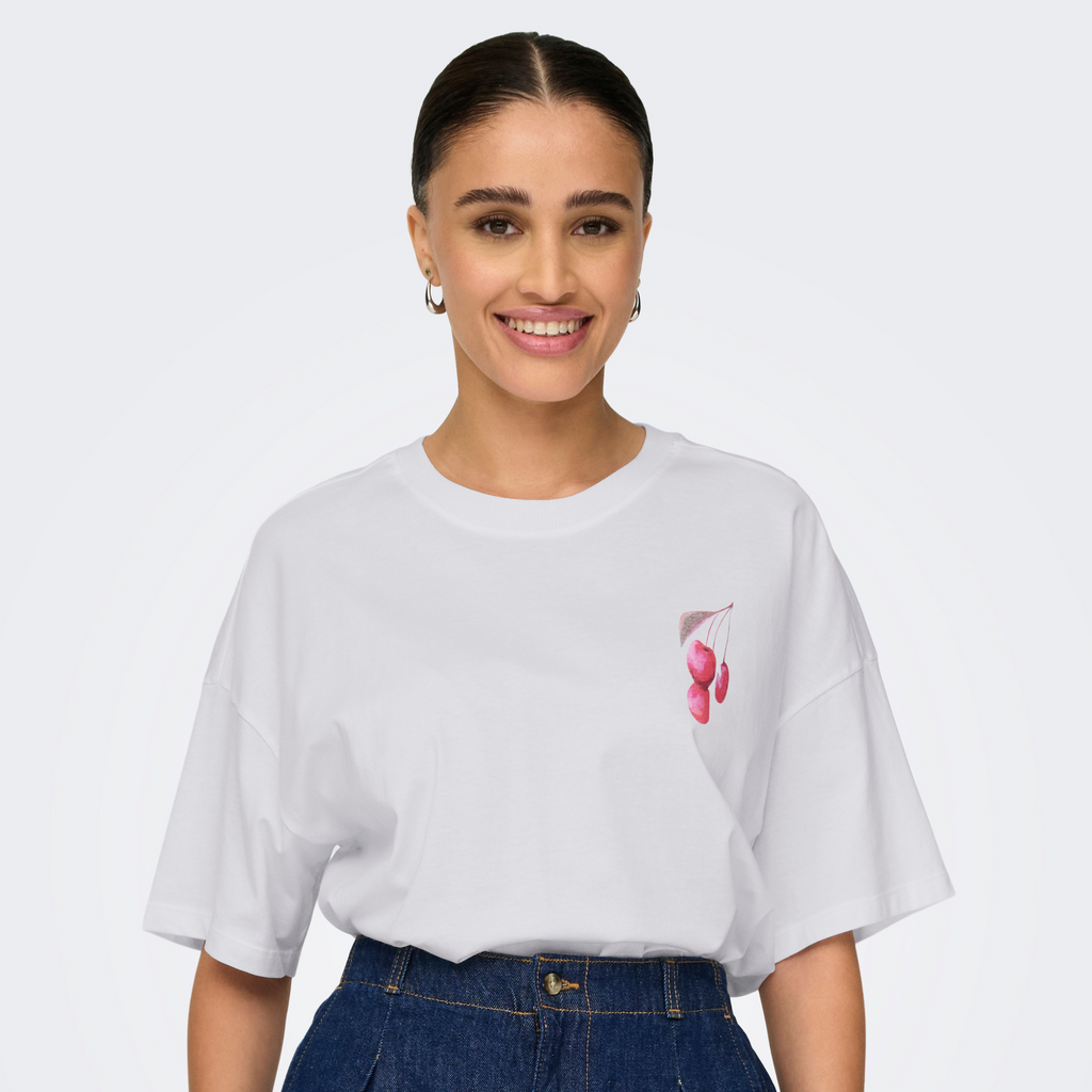 ONLY - T-SHIRT - VIVVI 15346761 - BRIGHT WHITE/HARVEST