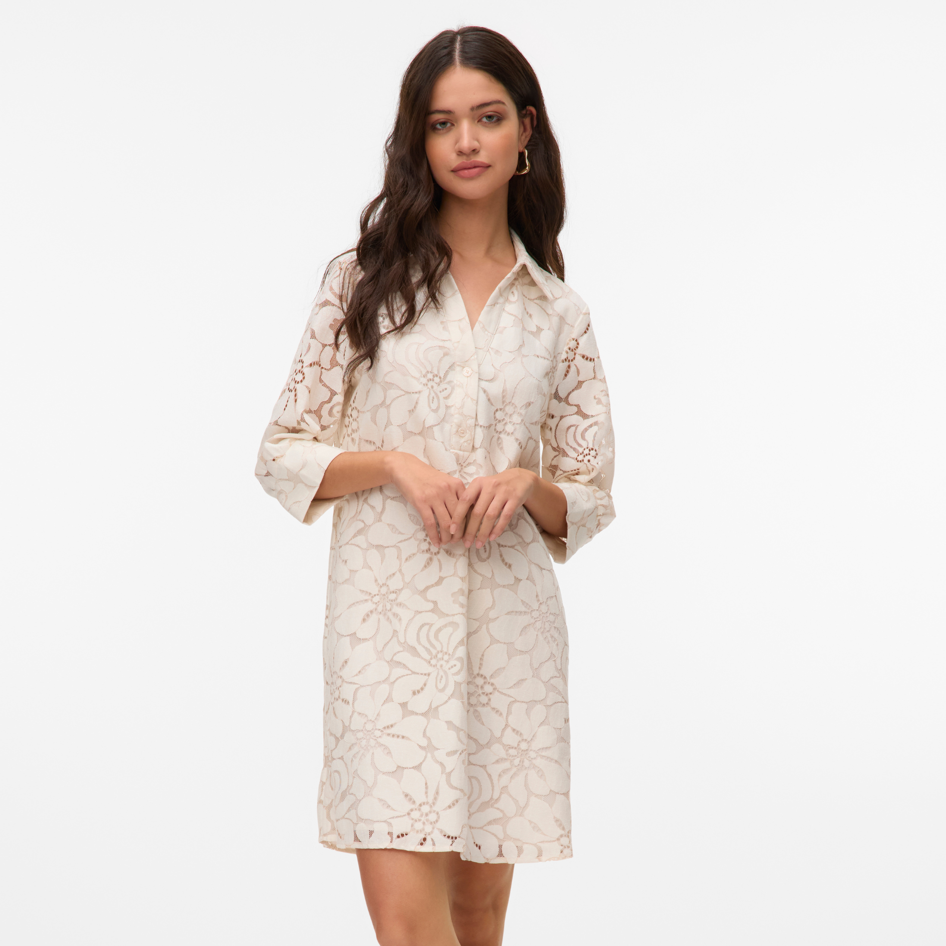 VERO MODA - KJOLE - TEDORA 10327991 - BIRCH/SILVER MINK