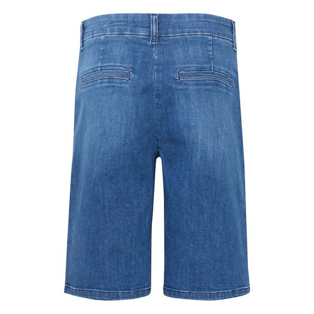 PULZ - CHINO SHORTS - KATJA 50209042 - MEDIUM BLUE DENIM