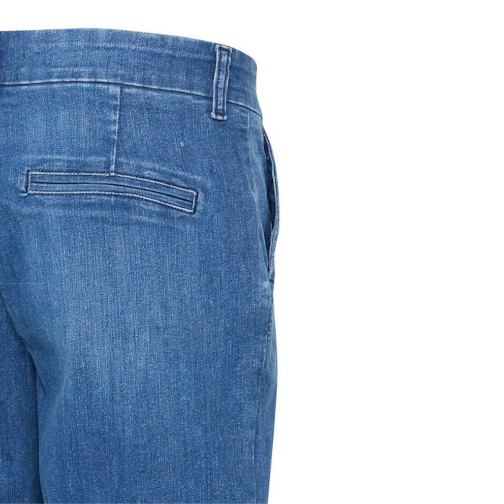 PULZ - CHINO SHORTS - KATJA 50209042 - MEDIUM BLUE DENIM