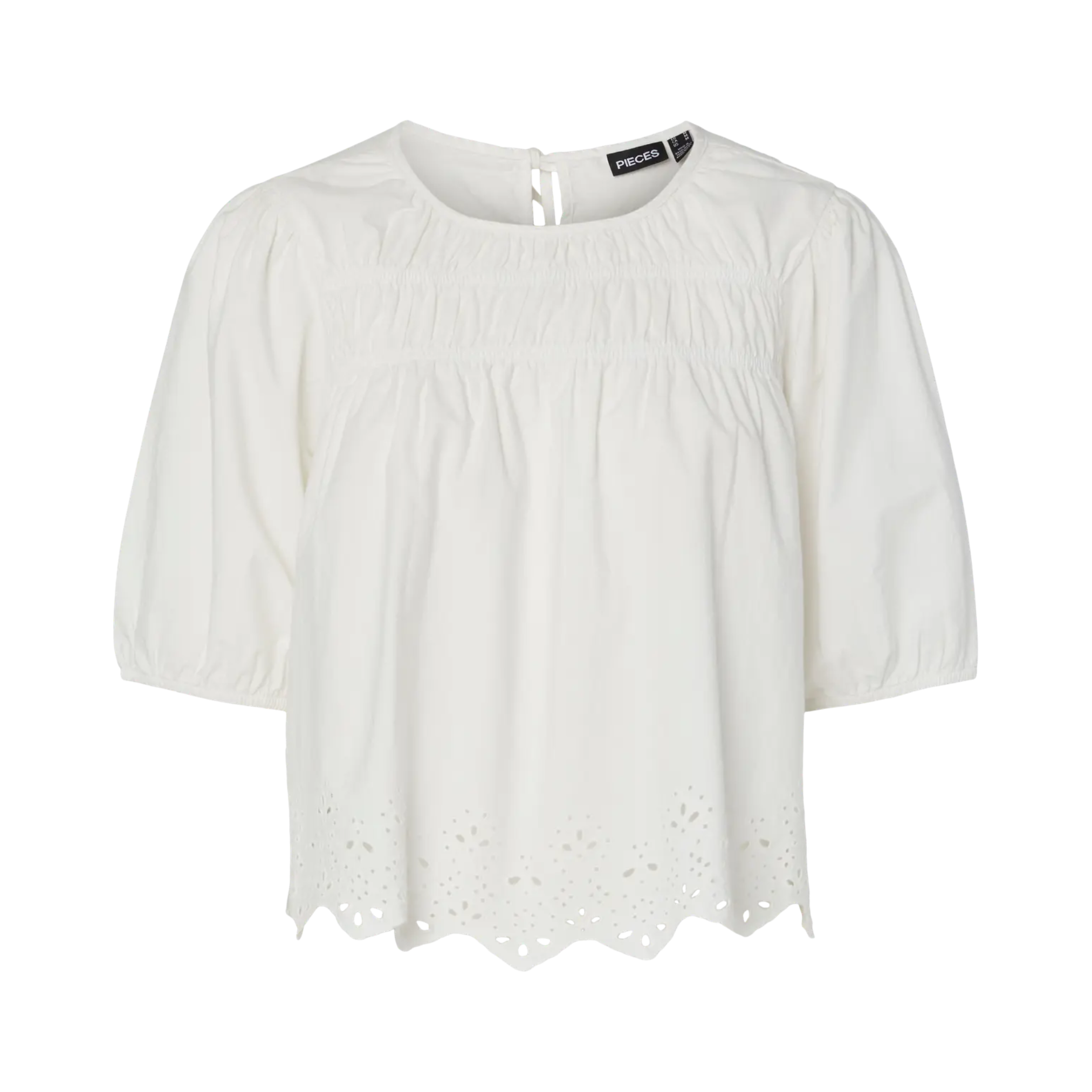 PIECES - BLUSE - SALMINA 17154372 - CLOUD DANCER