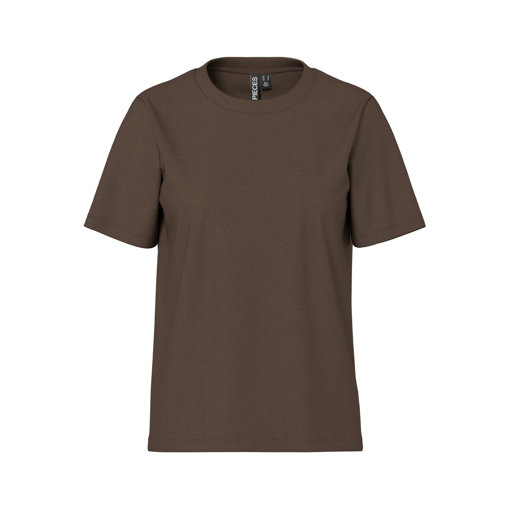PIECES - T-SHIRT - RIA SOLID 17140802 - HOT FUGDE