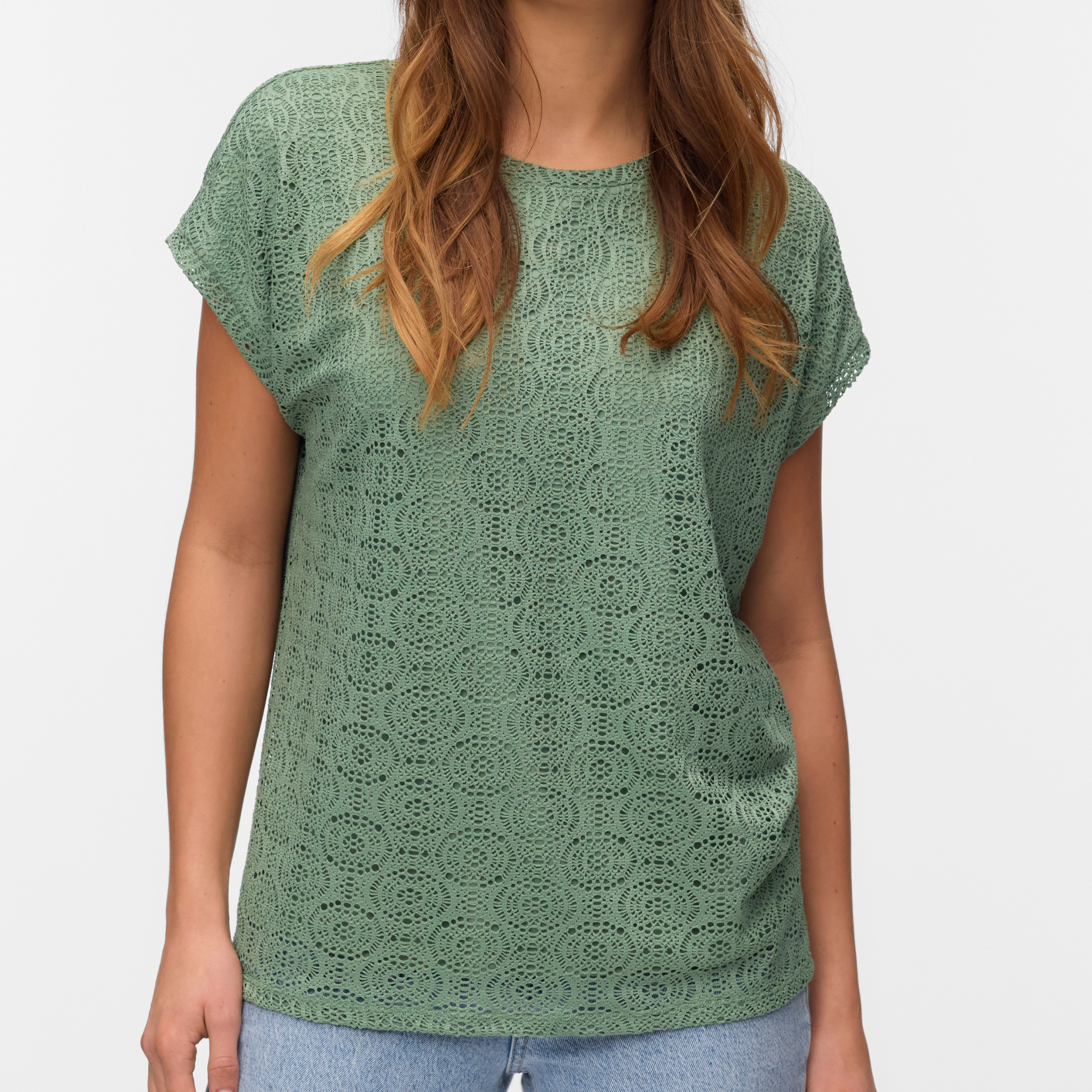 VERO MODA - T-SHIRT - MAYA AVA 10325017 - HEDGE GREEN
