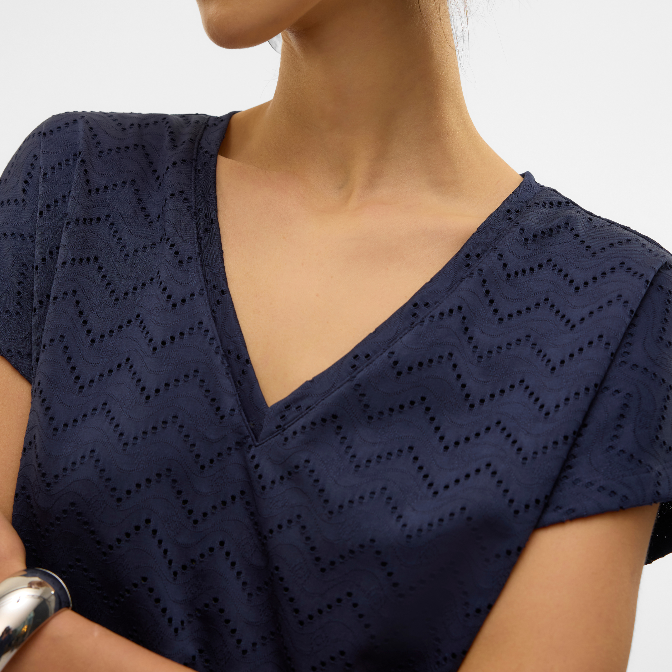 VERO MODA - T-SHIRT - THAS 10328120 - NAVY BLAZER