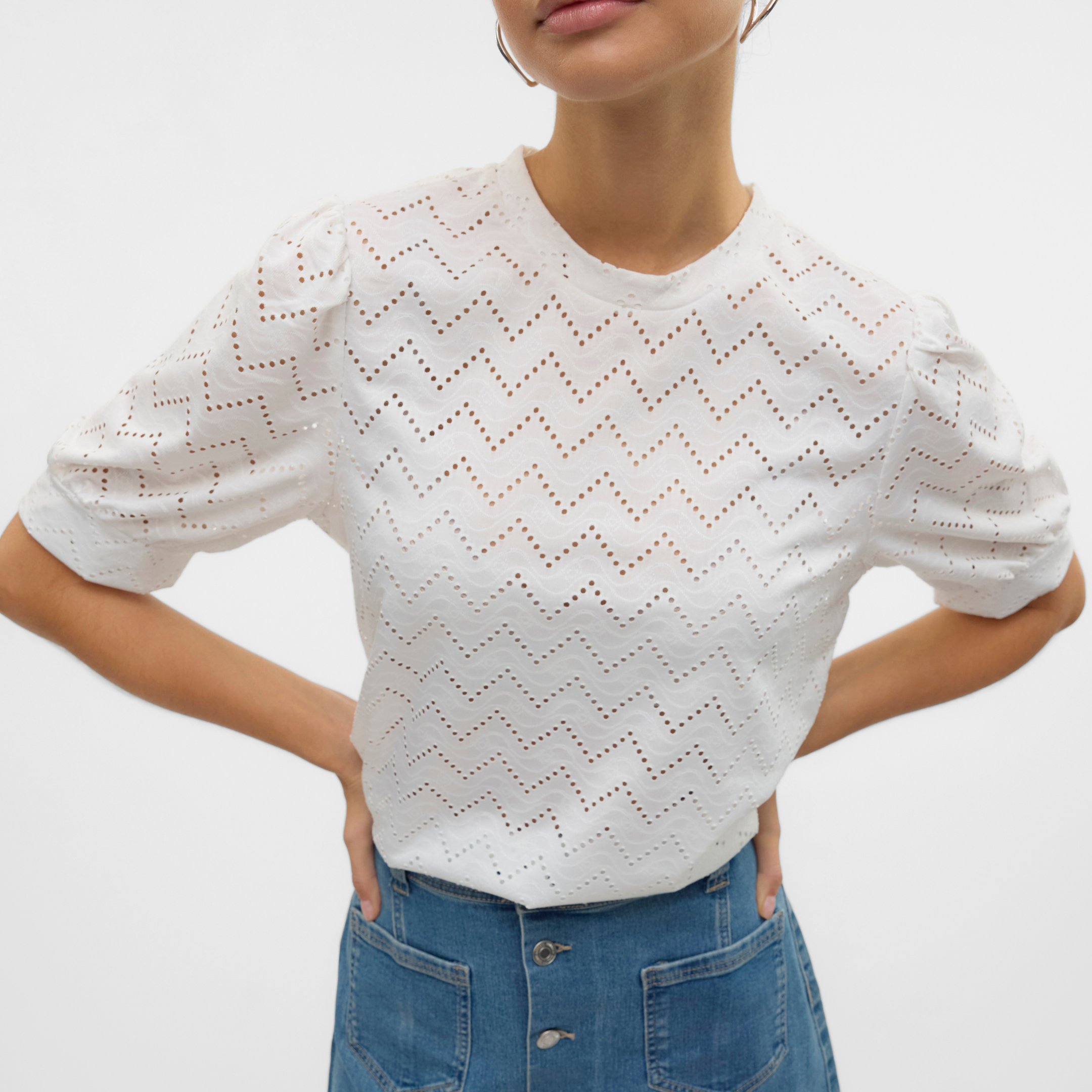 VERO MODA - T-SHIRT - THAS 10328121 - SNOW WHITE