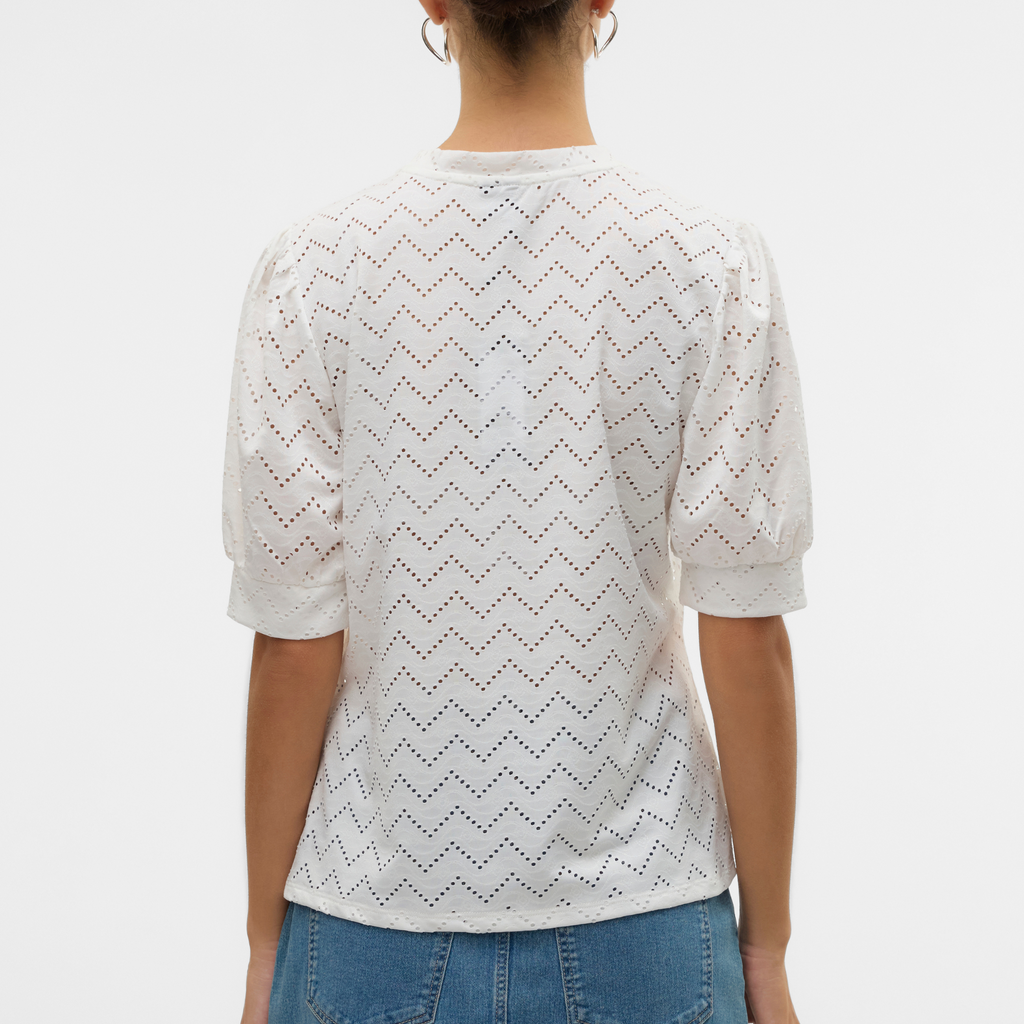 VERO MODA - T-SHIRT - THAS 10328121 - SNOW WHITE