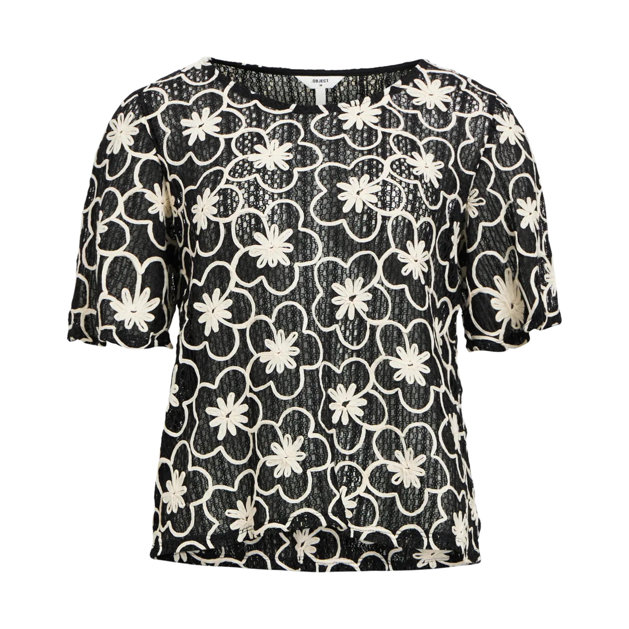 OBJECT - T-SHIRT - CALLA 23047023 - BLACK/SANDSHELL