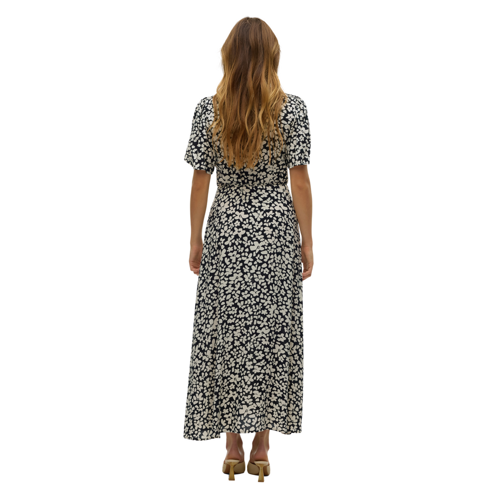 VERO MODA - KJOLE - ALBA 10330301 - BLACK SUSSIE/SNOW WHITE