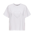 ONLY - T-SHIRT - ZAMMY 15365527 - WHITE HEART