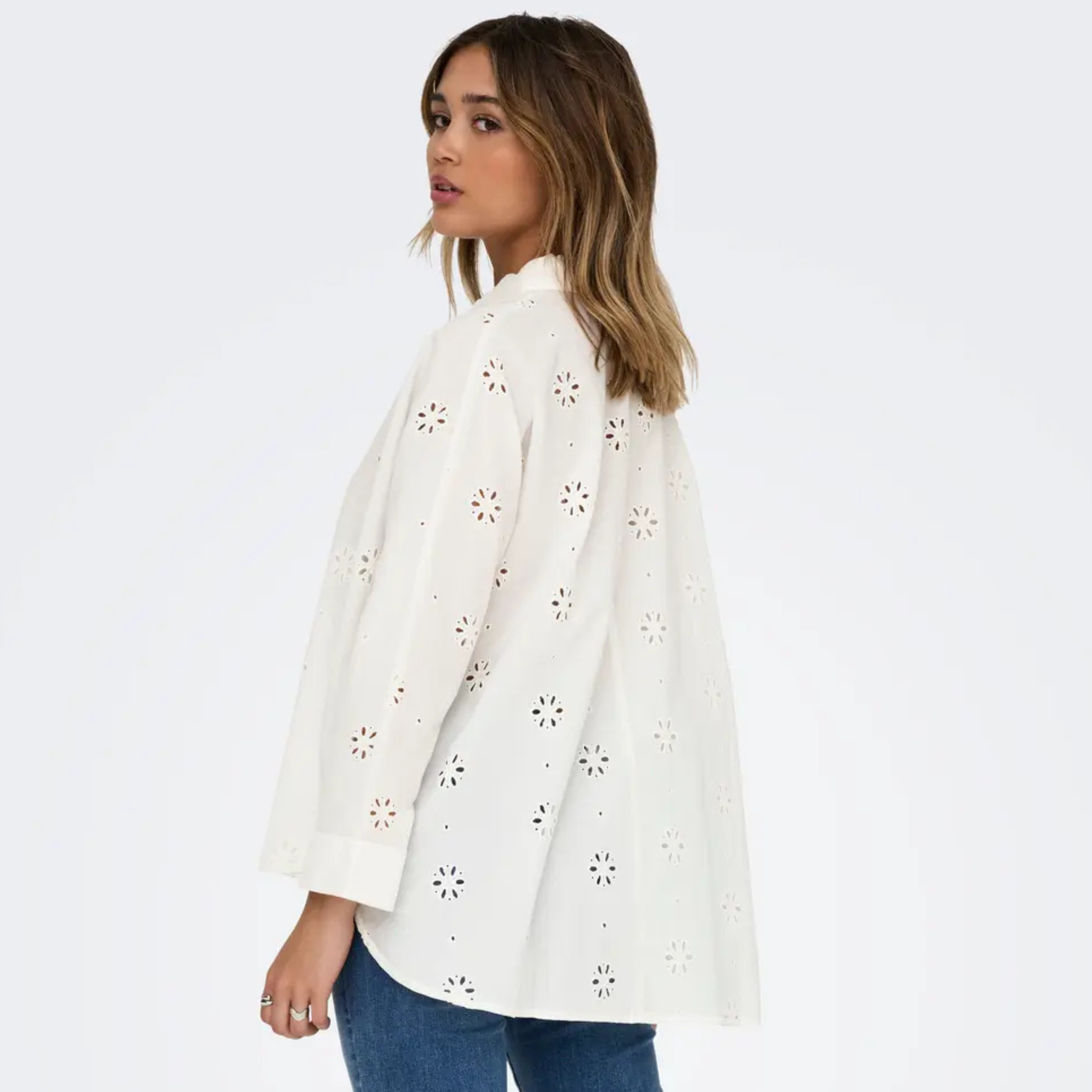 ONLY - SKJORTE - NEW LINA GRACE 15360467 - CLOUD DANCER