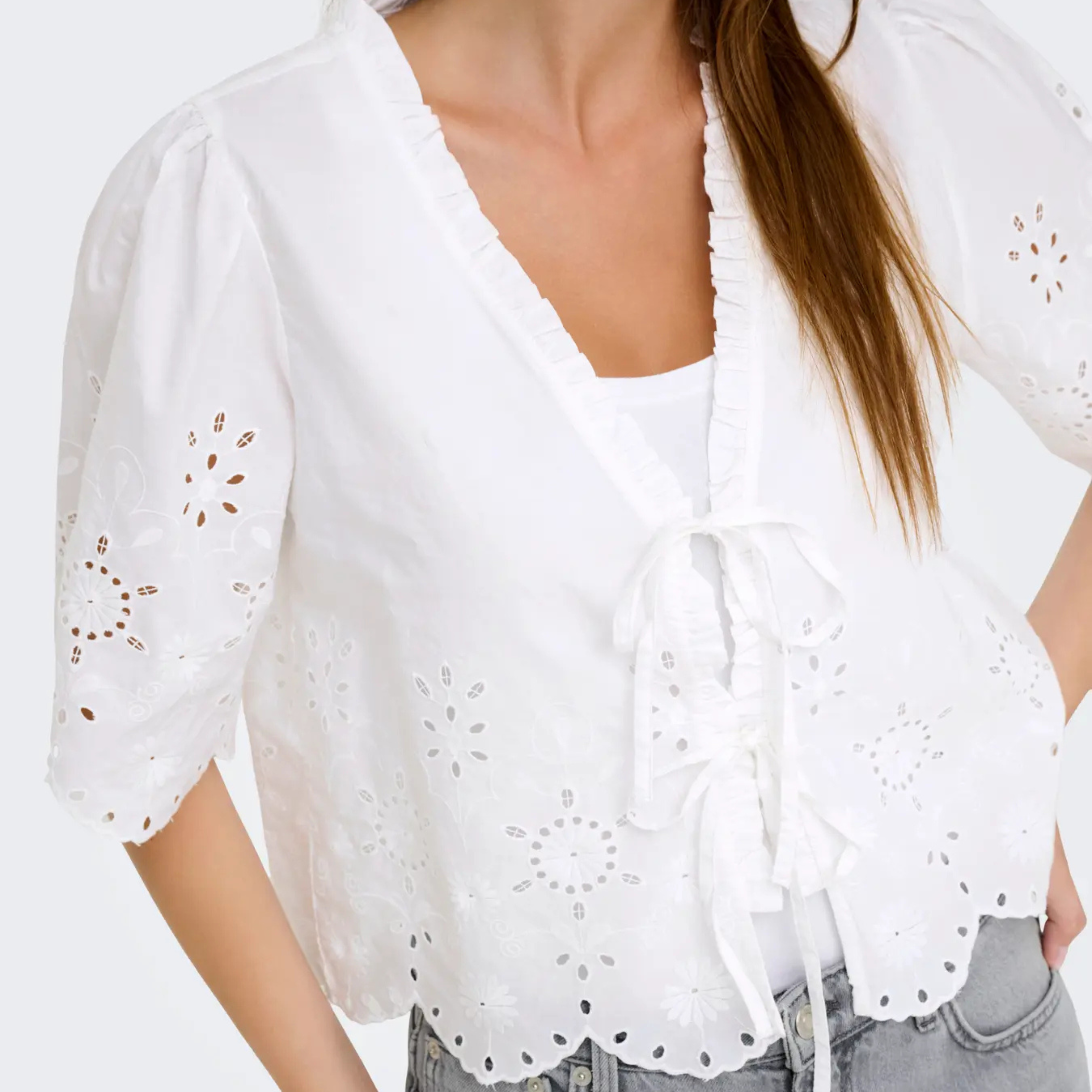 ONLY - BLUSE - MIFFY 15364399 - CLOUD DANCER