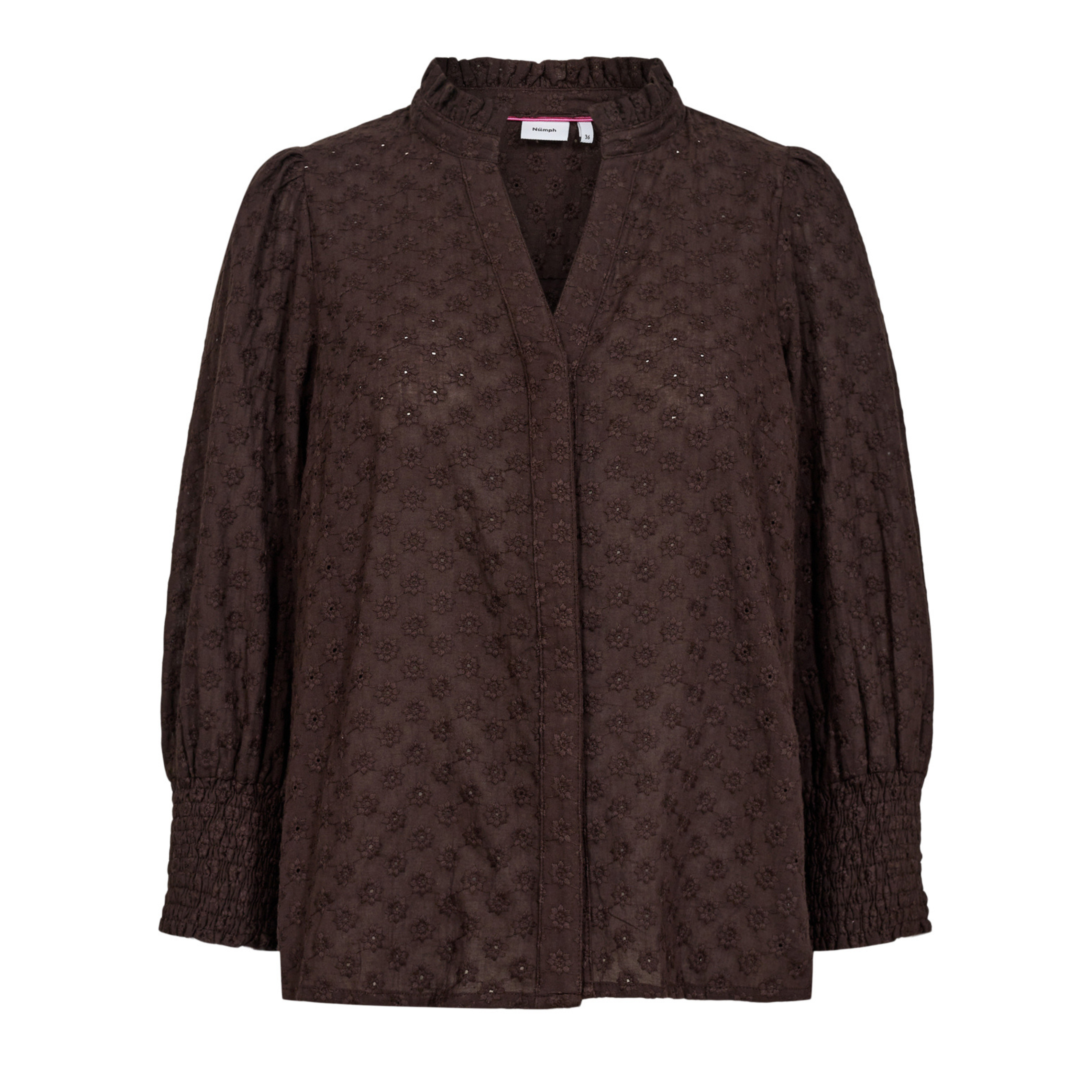 NÜMPH - SKJORTE - SALVIE 705884 - BLACK COFFEE