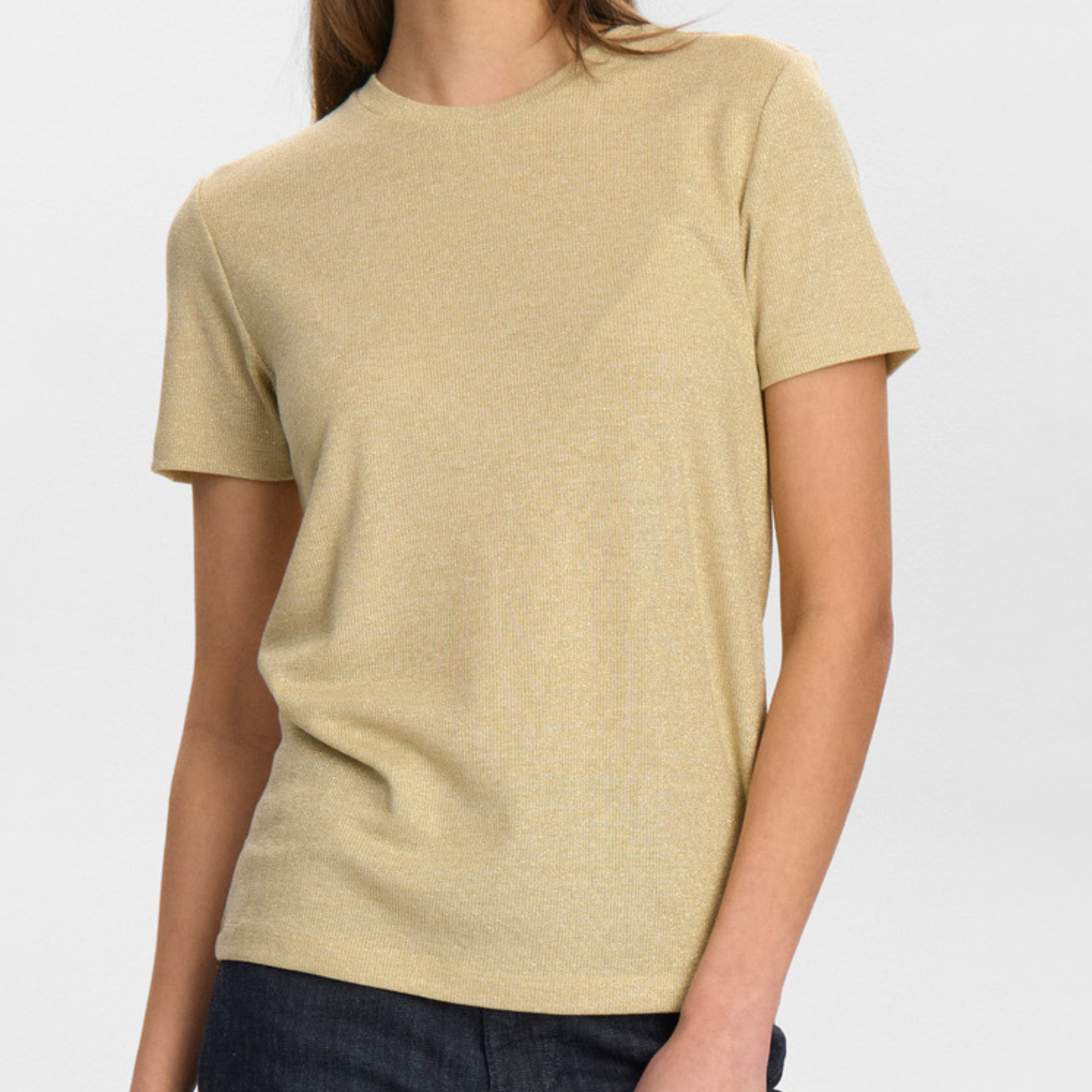NÜMPH - T-SHIRT - GLAM 706078 - LIGHT GOLD