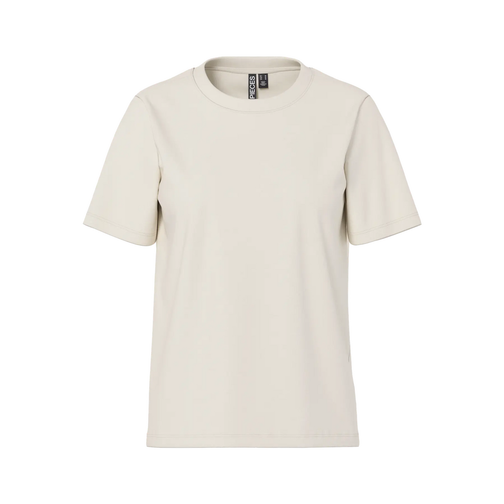 PIECES - T-SHIRT - RIA SOLID 17140802 - BIRCH