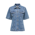 ONLY - SKJORTE - THALIA FITTED 15359076 - MEDIUM BLUE DENIM