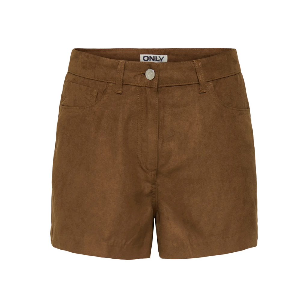 ONLY - SHORTS - SANDI FAUX SUEDE 15360612 - TOFFEE