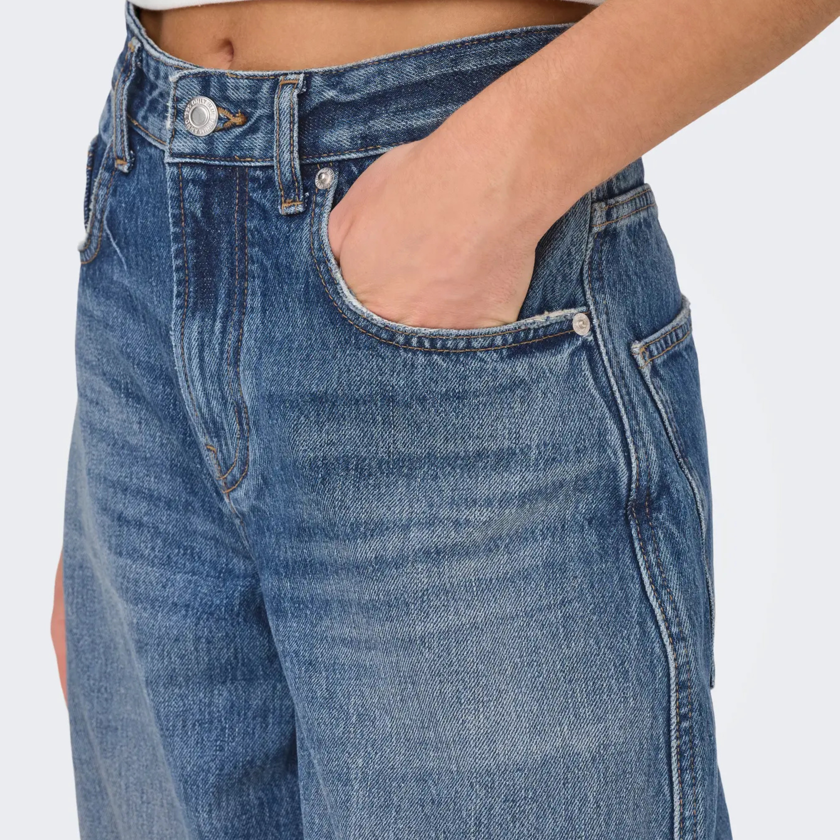 ONLY - JEANS - TAYLOR BARREL 15352198 - DARK BLUE DENIM
