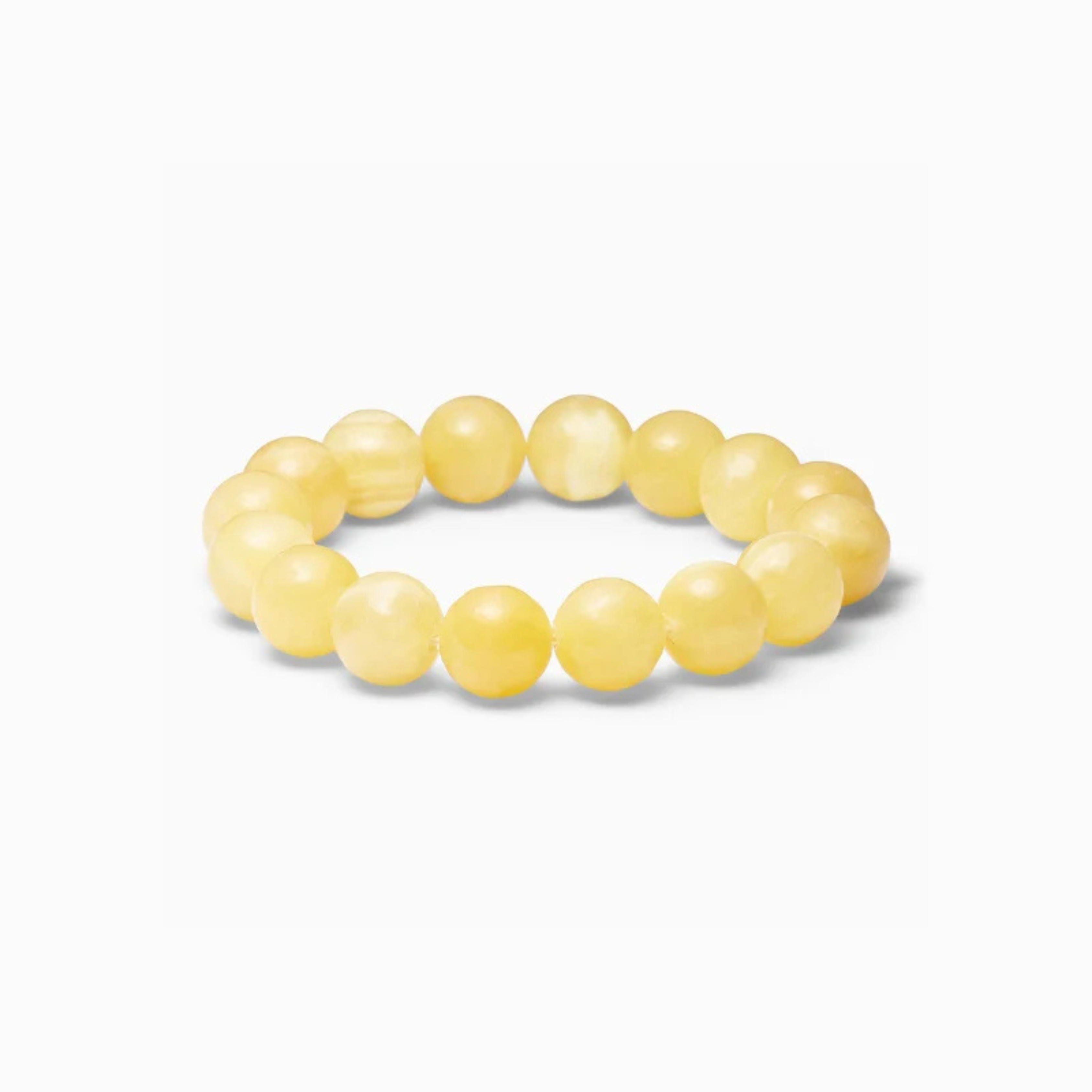 SOÏ - KRYSTAL ARMBÅND - CHUNKY GUL JADE 12 MM.