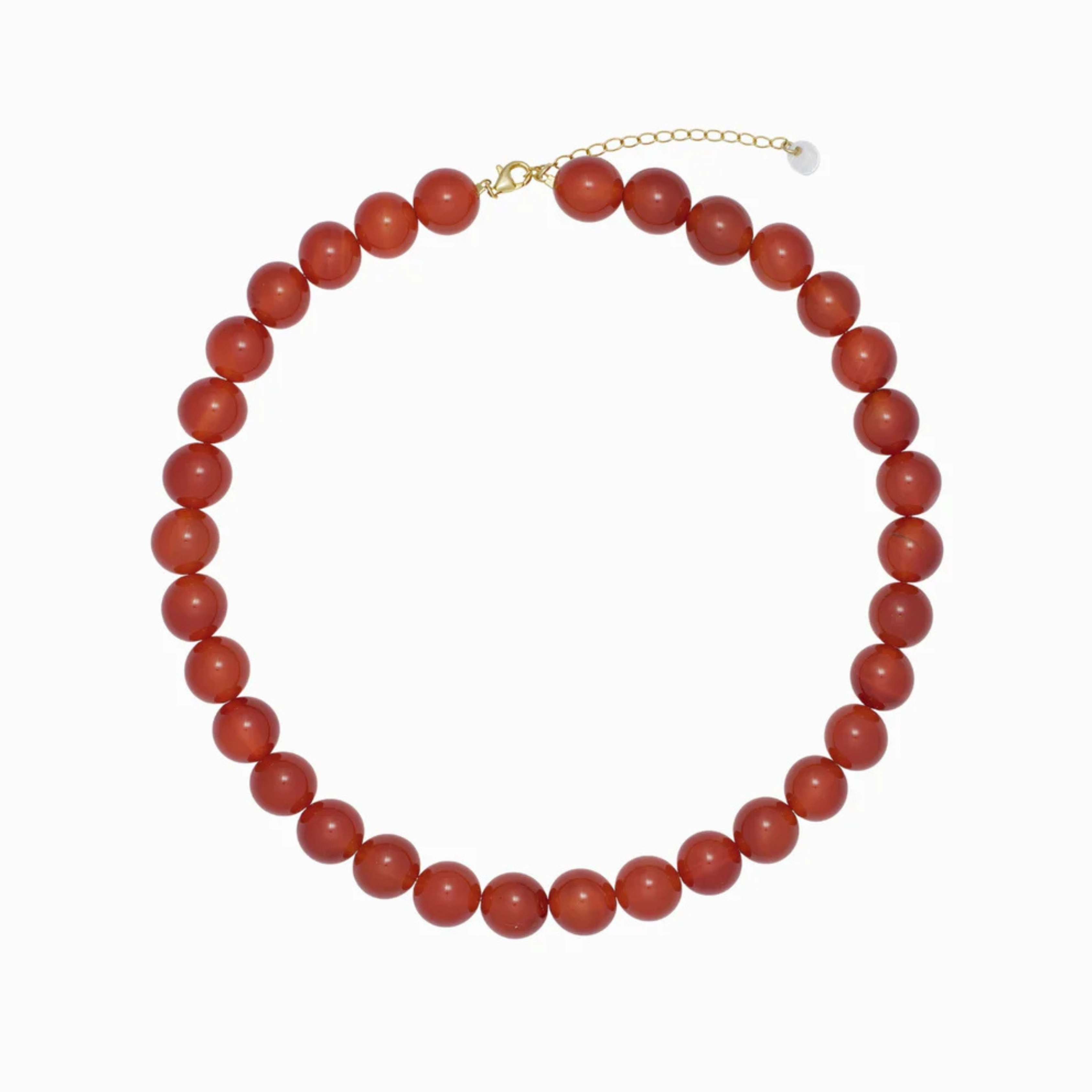 SOÏ - KRYSTAL HALSKÆDE - FARO - CHUNKY RØD JADE