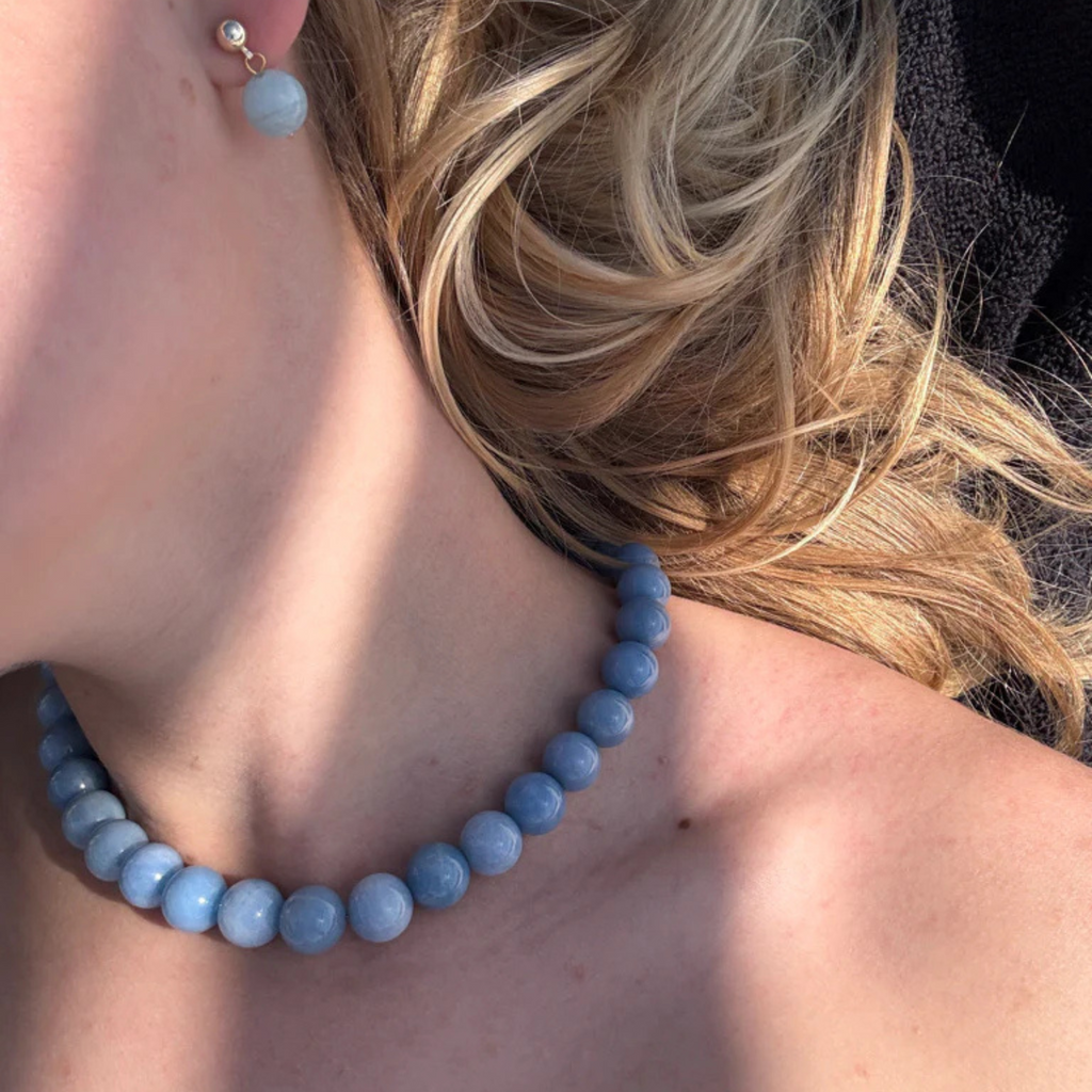 SOÏ - KRYSTAL HALSKÆDE - FARO - CHUNKY AQUAMARIN