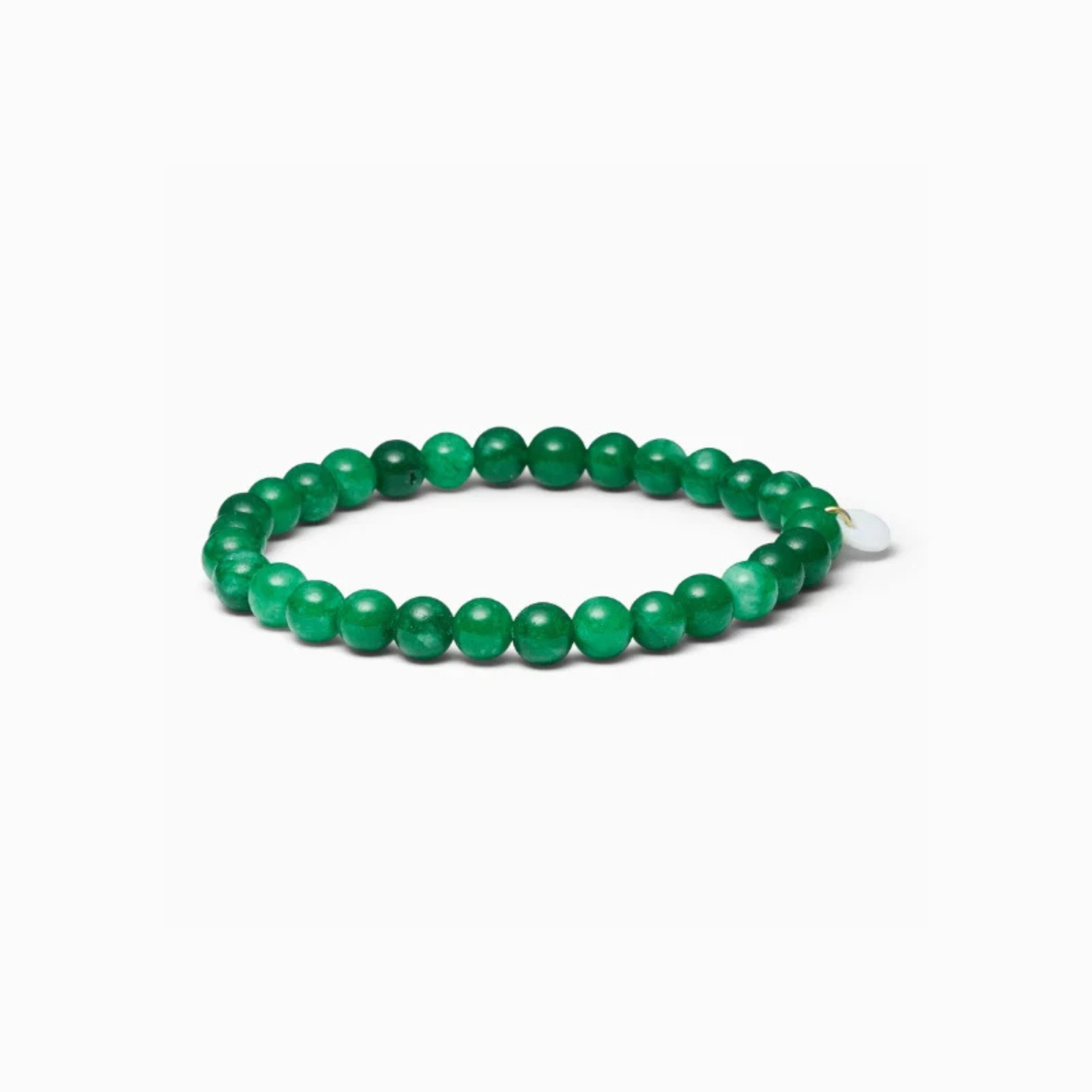 SOÏ -  KRYSTAL ARMBÅND - GRØN JADE 6 MM.