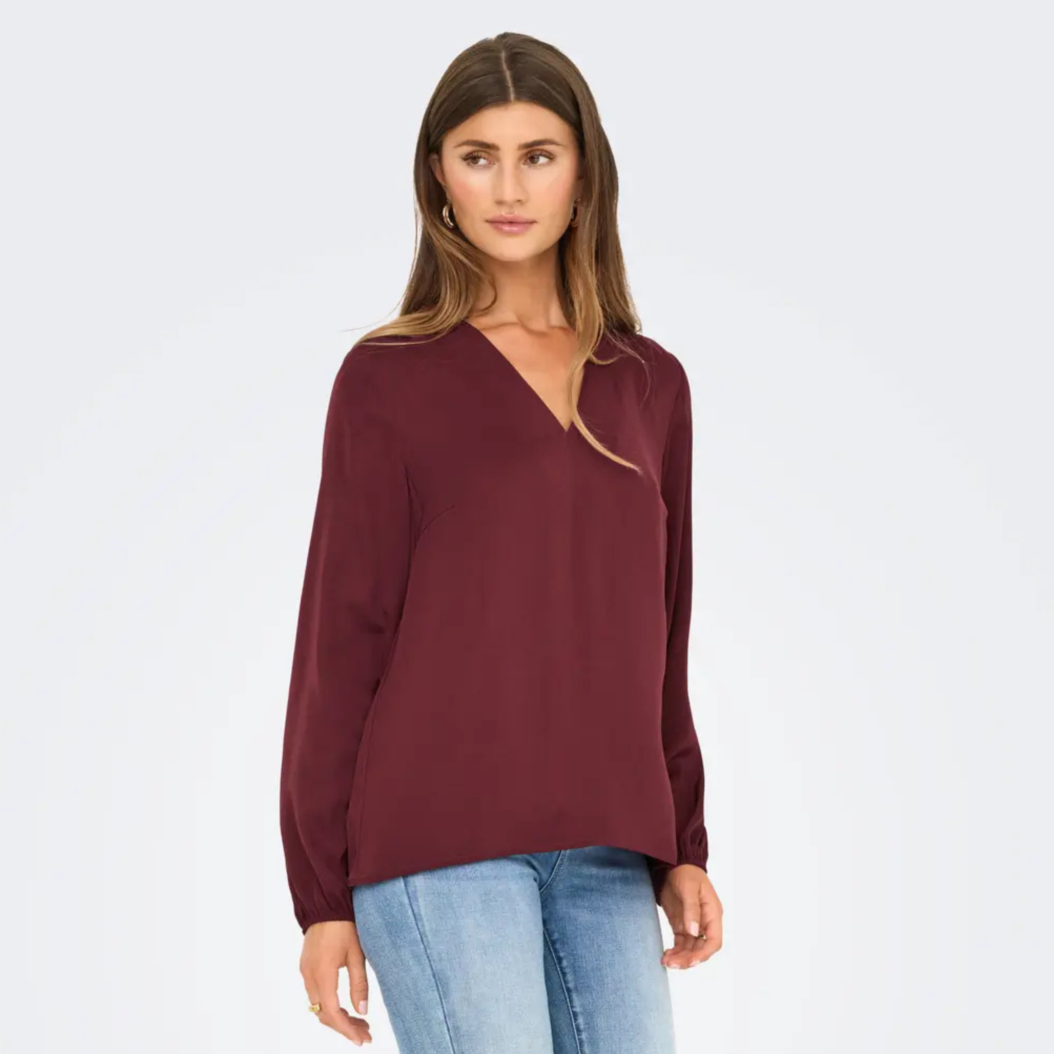 ONLY - BLUSE - LUCY 15358101 - TAWNY PORT