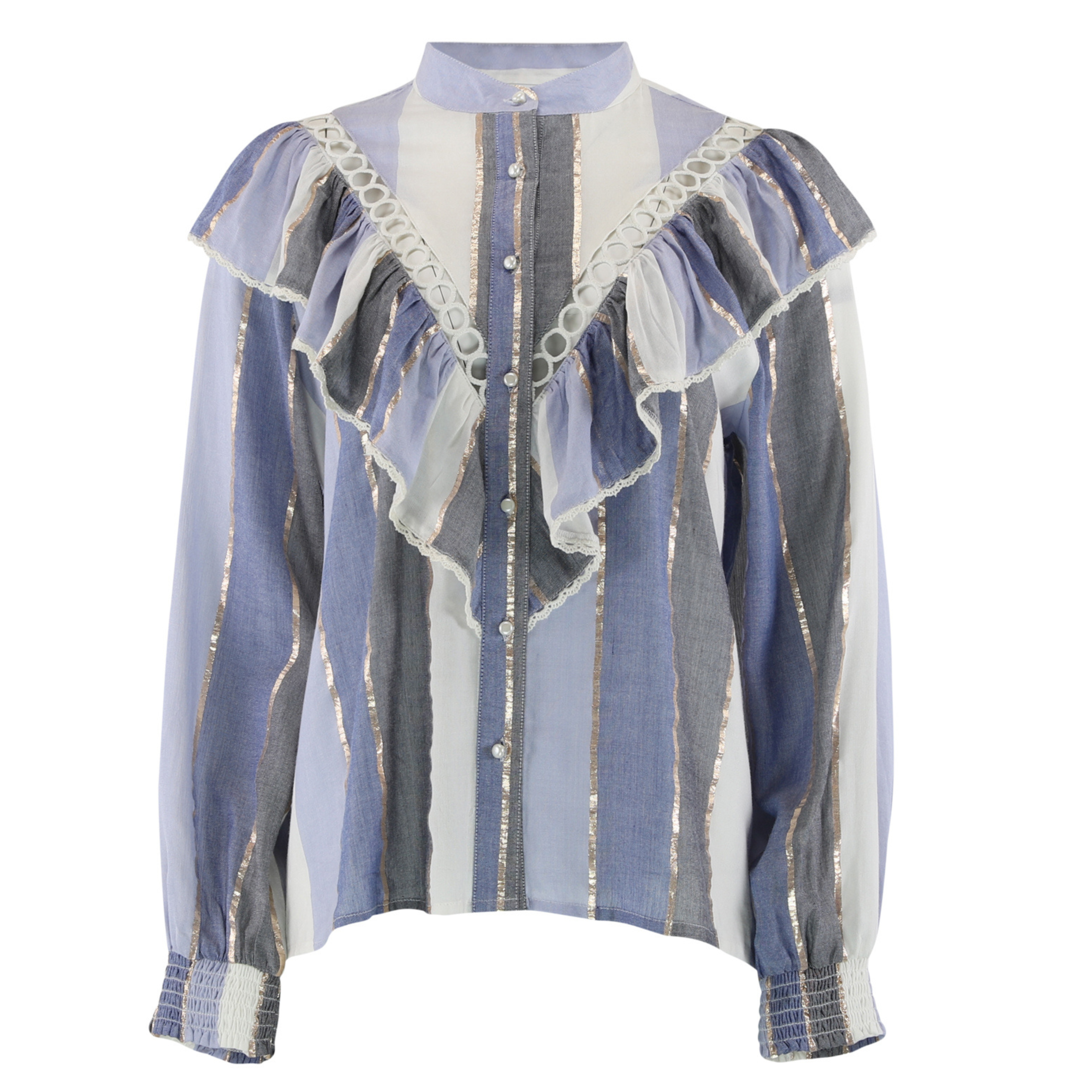 CONTINUE - SKJORTE - JILL 14784 - BLUE STRIPE