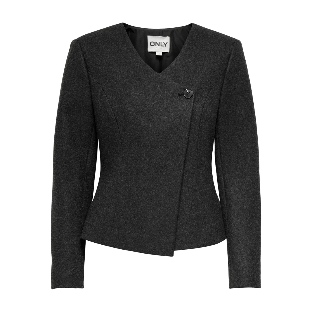 ONLY - JAKKE - MAIKA ASYM FIT 15365802 - DARK GREY MELANGE