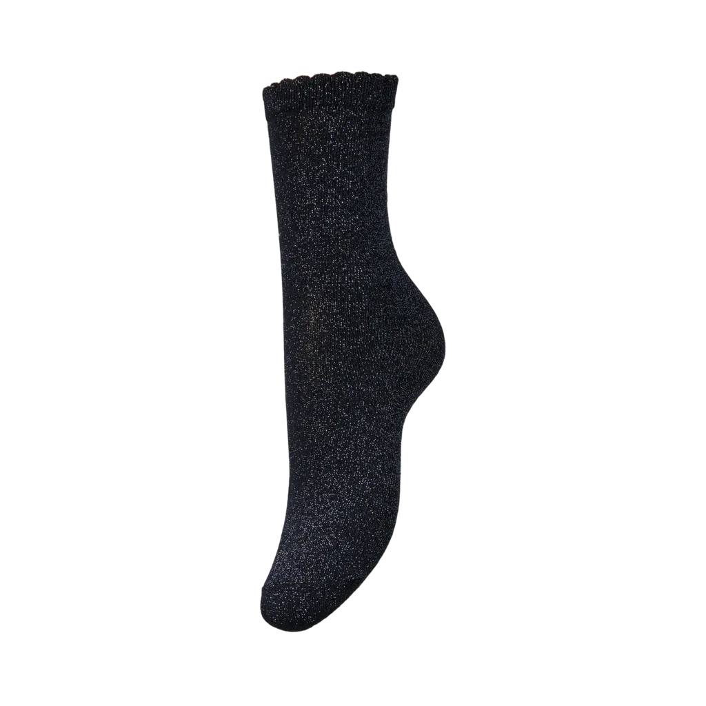 PIECES - GLIMMERSTRØMPE - SEBBY 17078534 - SKY CAPTAIN/TONED LUREX