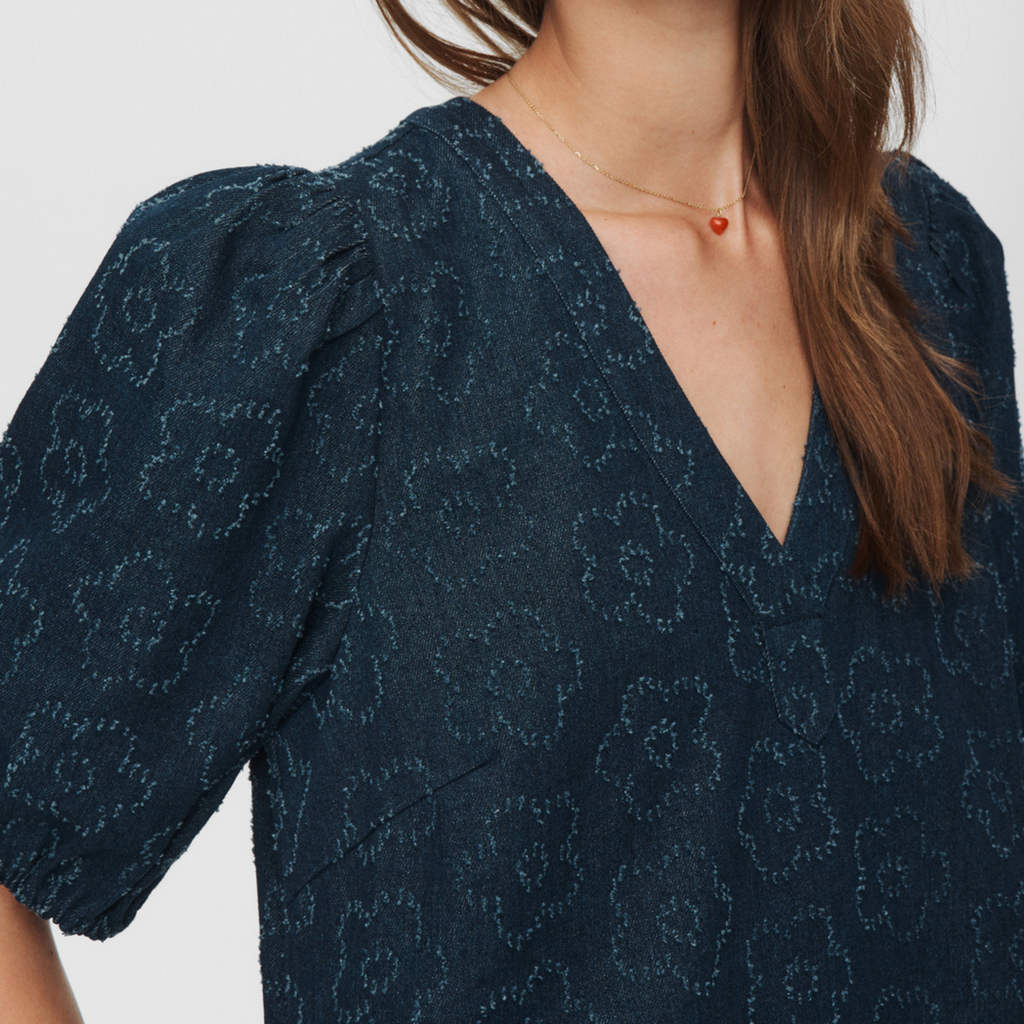 NÜMPH - KJOLE - MILLEY 706855 - DARK BLUE DENIM