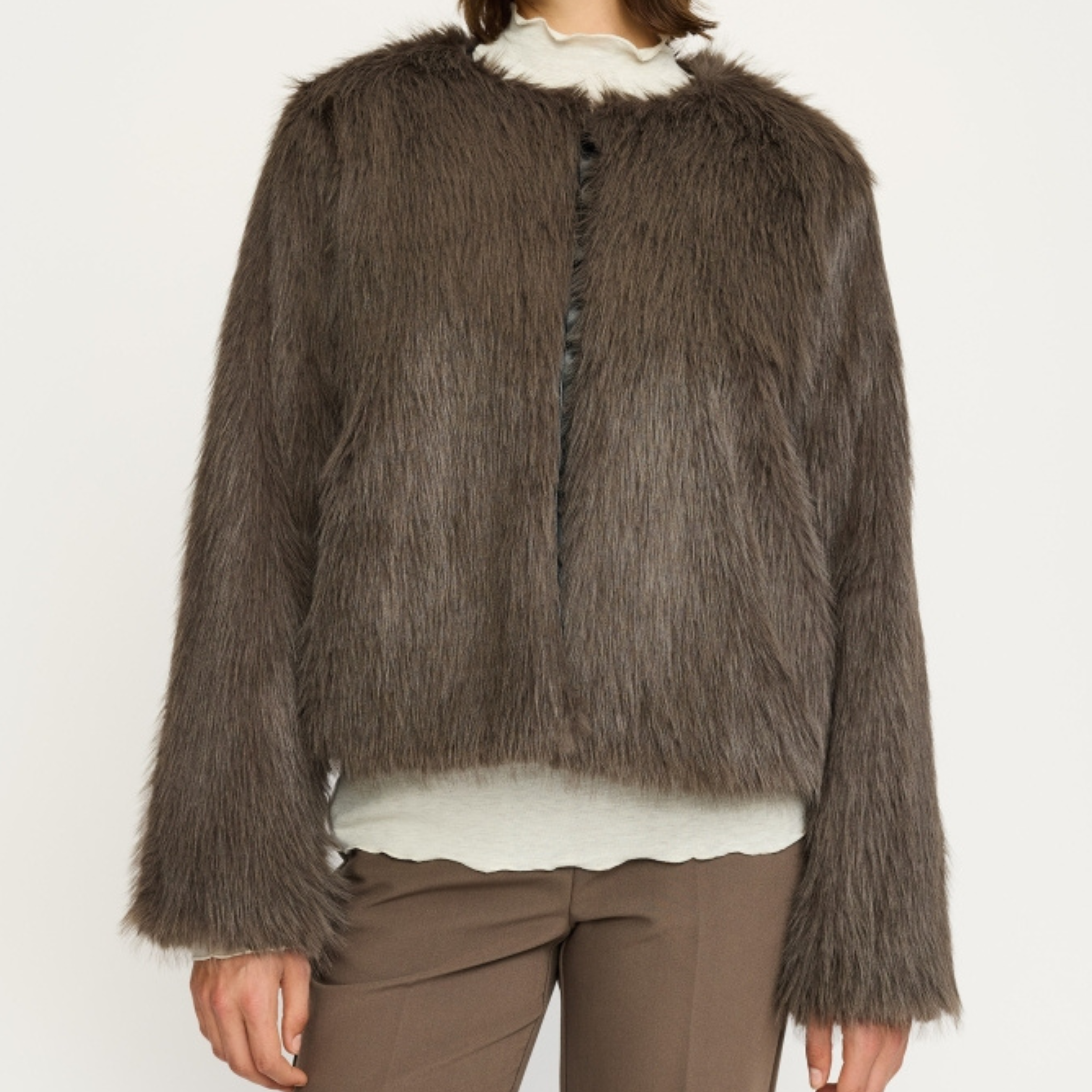 SOFT REBELS - JAKKE - ESTELLE FAUX FUR SR625-600 - FALCON